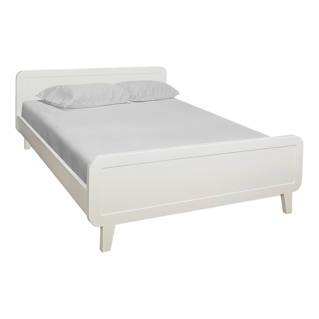 LAURA - Double size bed 140x200 - White