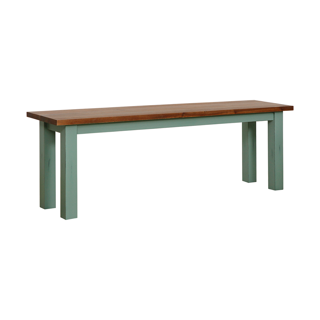 MALAGA - Bench L130 - Patina mint and Washed antic