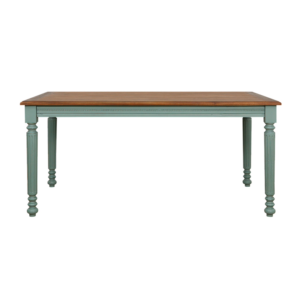 ORLEANS - Dining table L160 x W90 - Patina mint and Washed antic