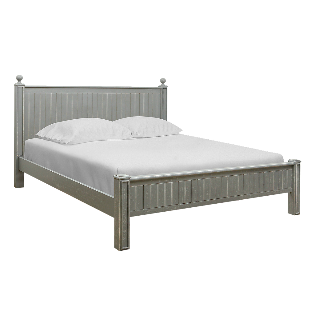 ALES - King size bed (Mattress 180x200) - Provence light grey