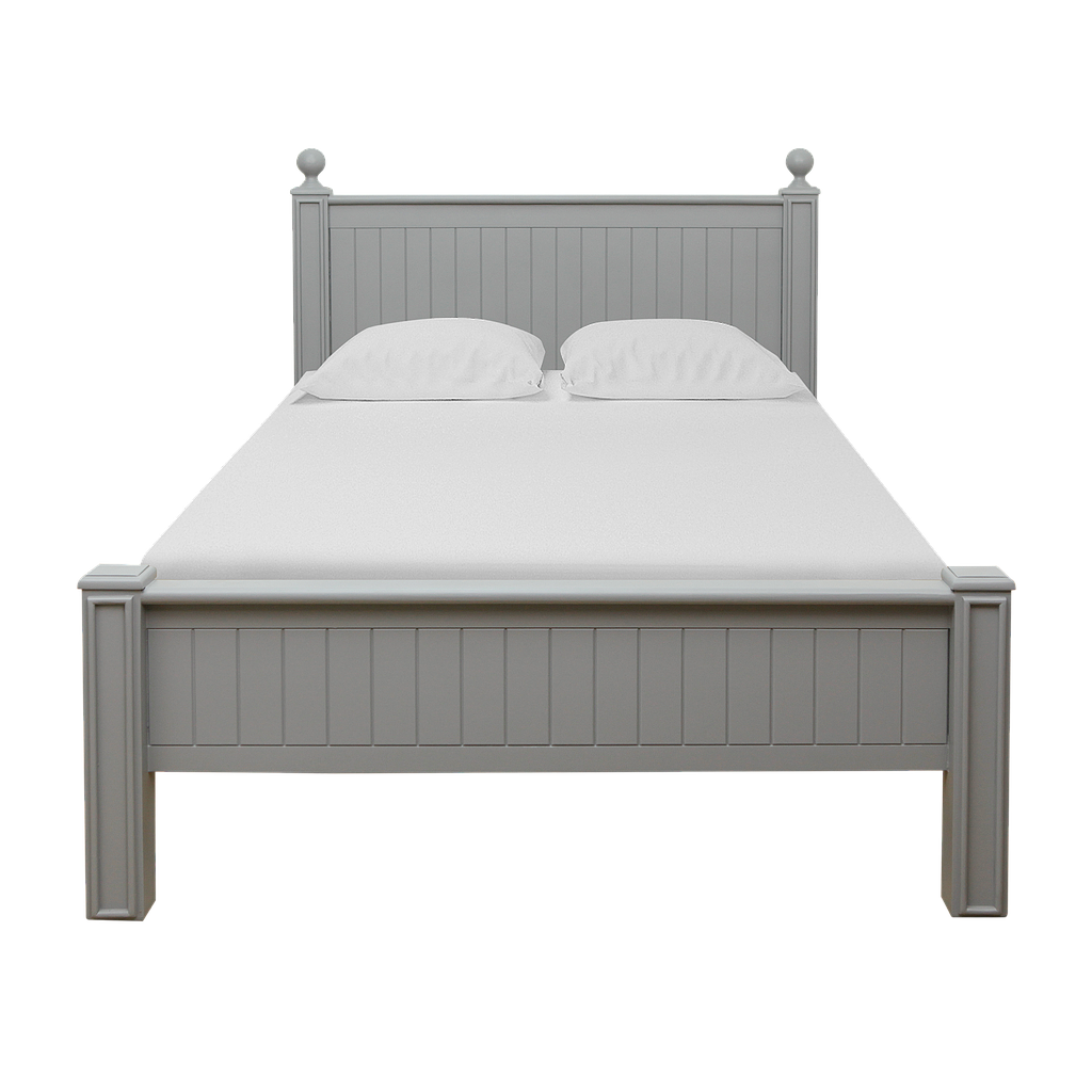 ALES - Twin size bed 120x200 - Light grey