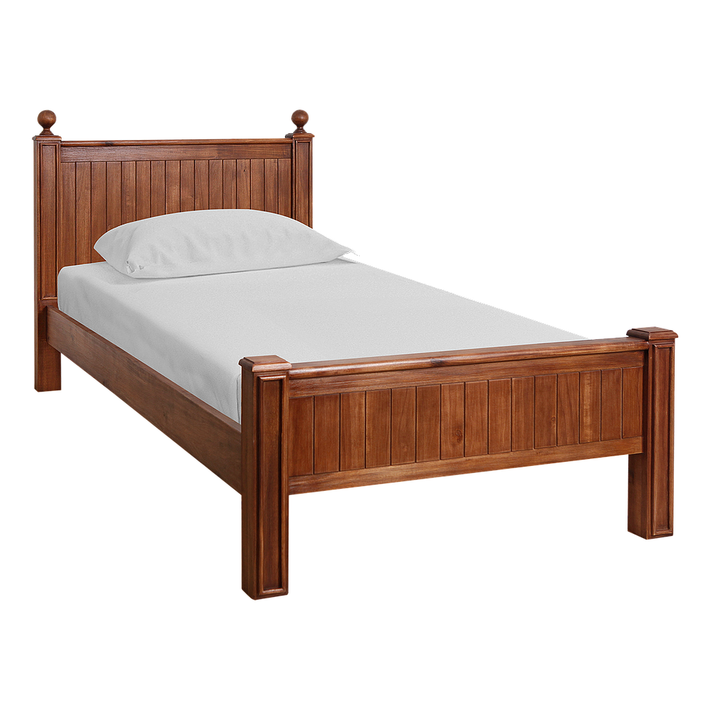 ALES - Single size bed (Mattress 100x200) - Washed antic