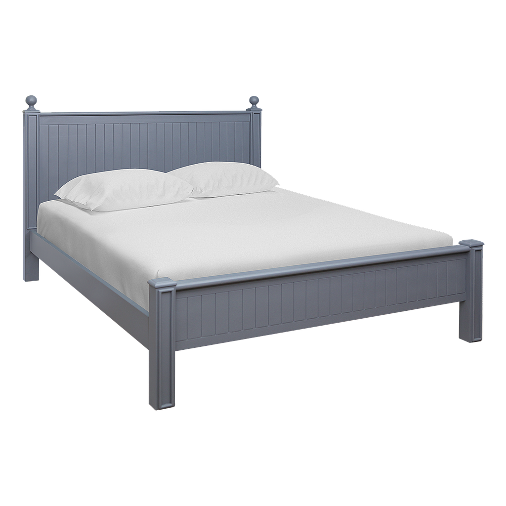 ALES - Queen size bed (Mattress 160x200) - Pearl grey
