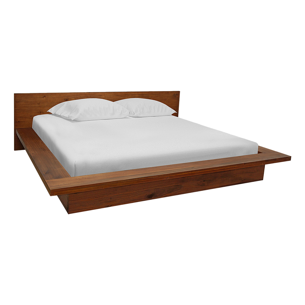 FUJI - Super king size bed (Mattress 200x200) - Washed antic