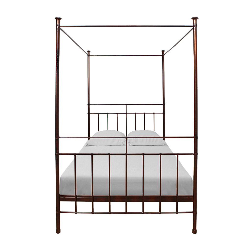 GARDANNE - Metal twin size bed 120x200 - Burnish