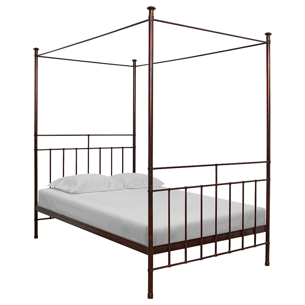 GARDANNE - Metal twin size bed (Mattress 120x200) - Burnish