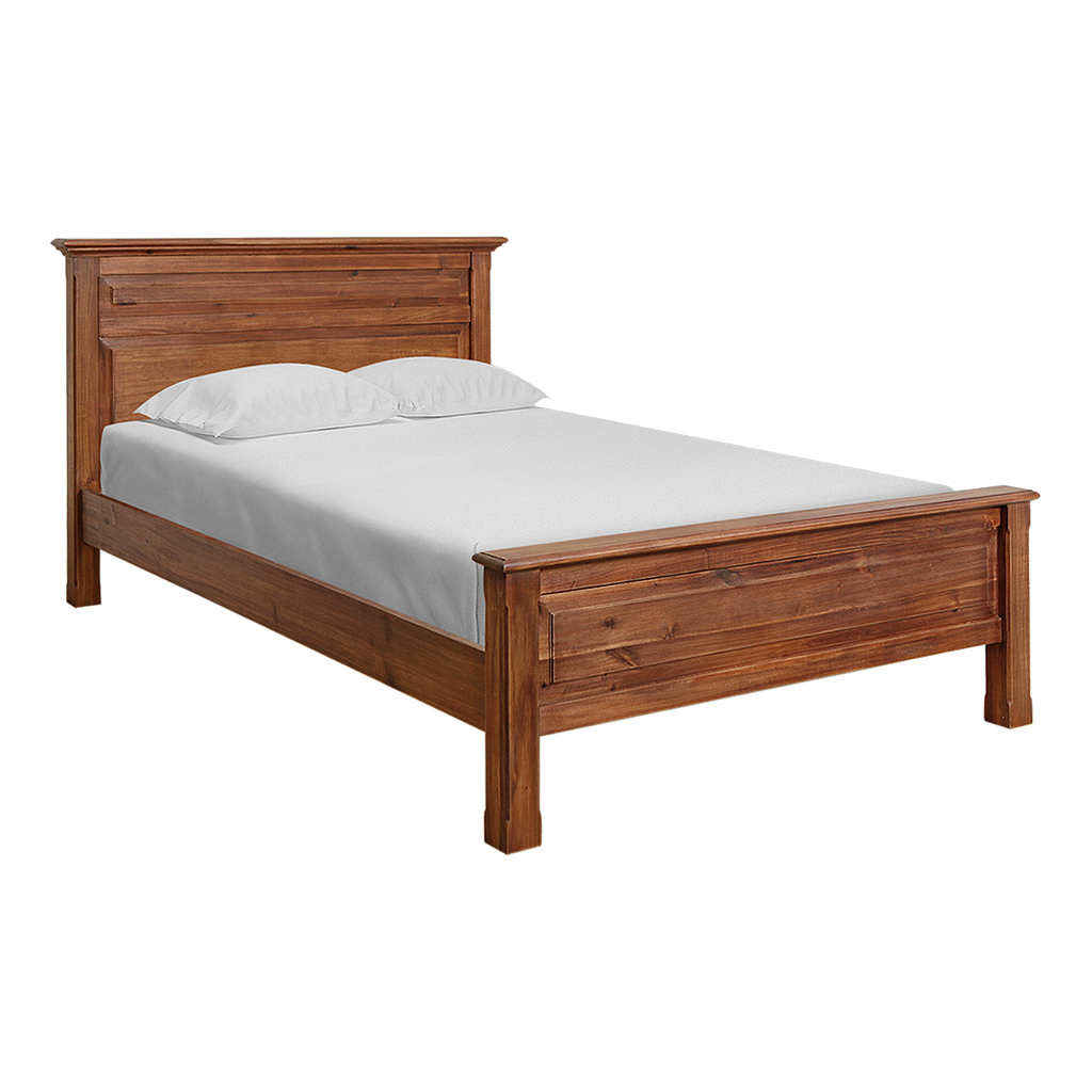LENS - Twin size bed (Mattress 120x200) - Washed antic