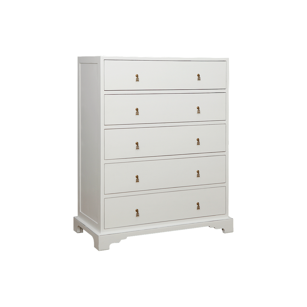 NANKIN - Chest of drawers L105 x H130 - Brocante white