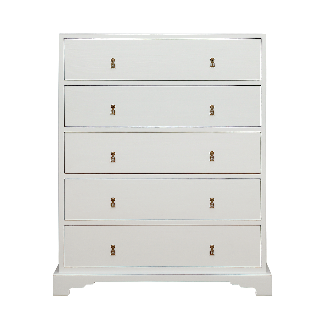 NANKIN - Chest of drawers L105 x H130 - Brocante white