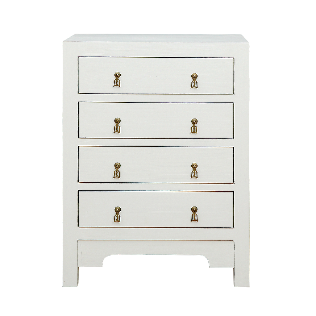 XIAN - Chest of drawers L60 x H80 - Brocante white