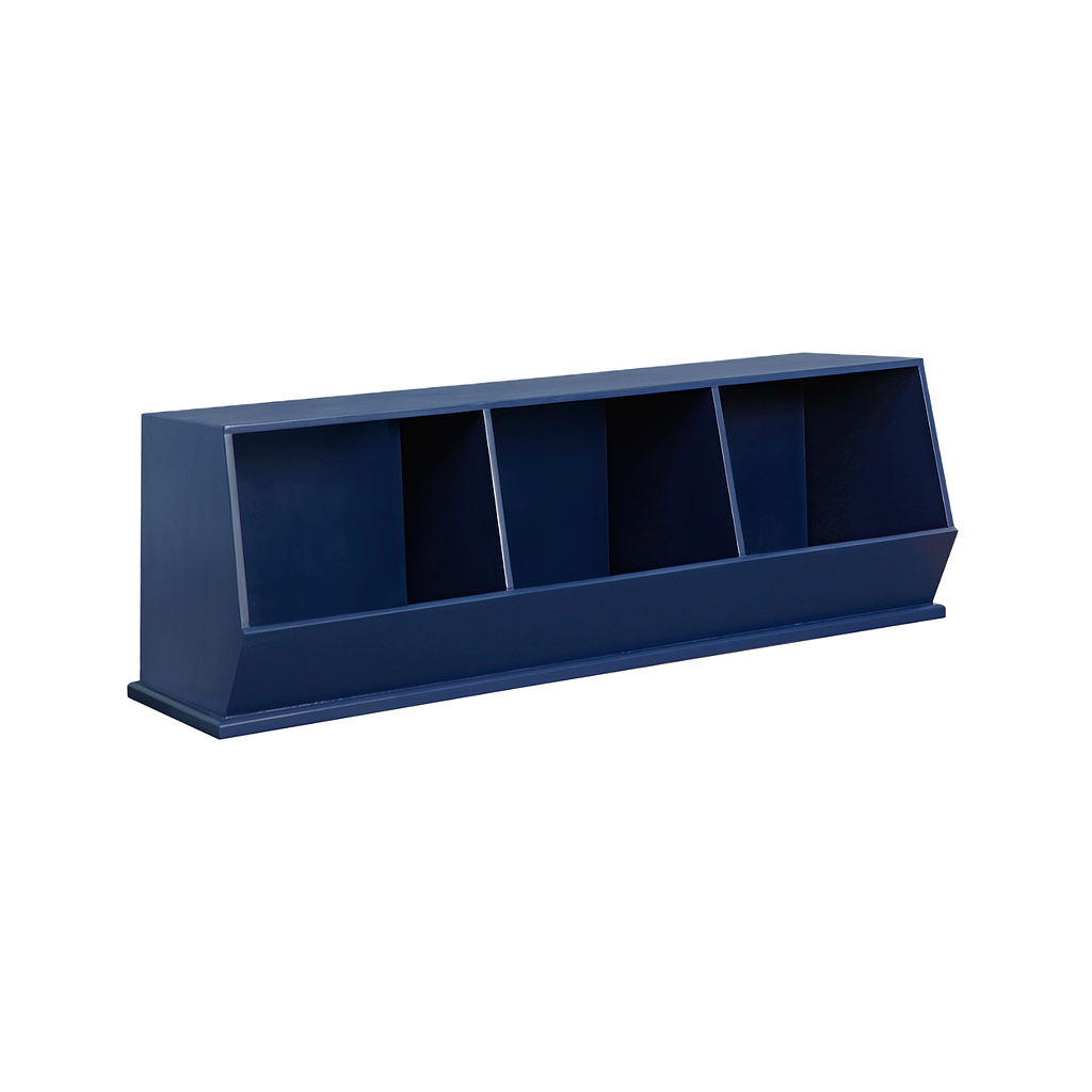LUKE - Stackable storage box L123 - Navy blue