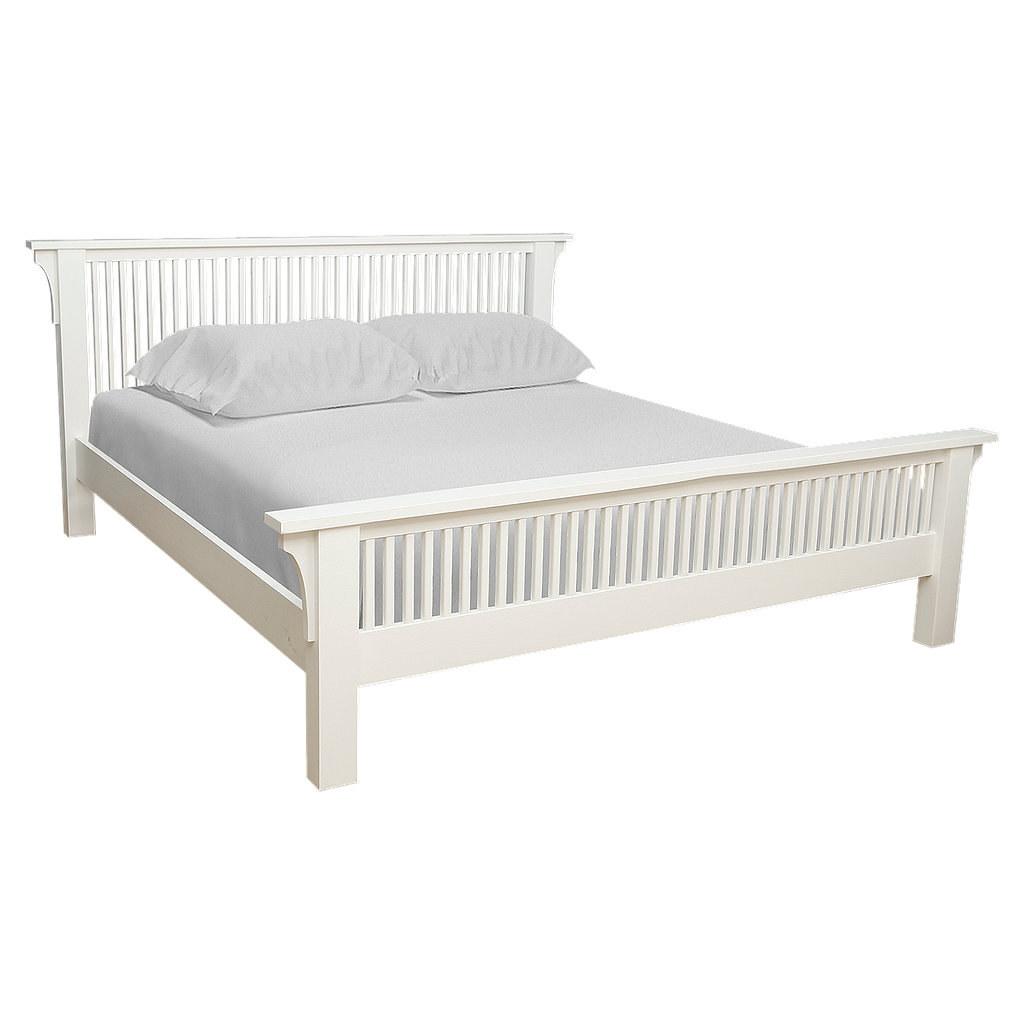 YANNIS - King size bed (Mattress 180x200) - Brushed white