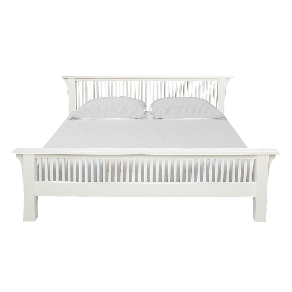YANNIS - King size bed 180x200 - Brushed white
