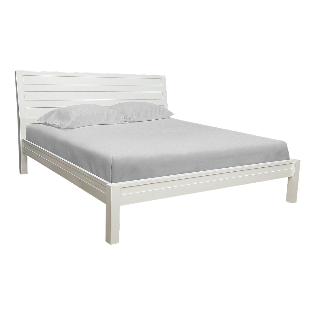 ELLIOT - King size bed (Mattress 180x200) - Brocante white
