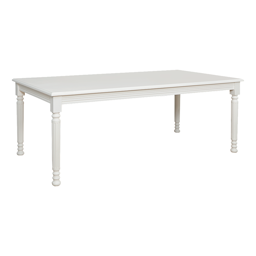 ORLEANS - Dining table L200 x W100 - Brushed white