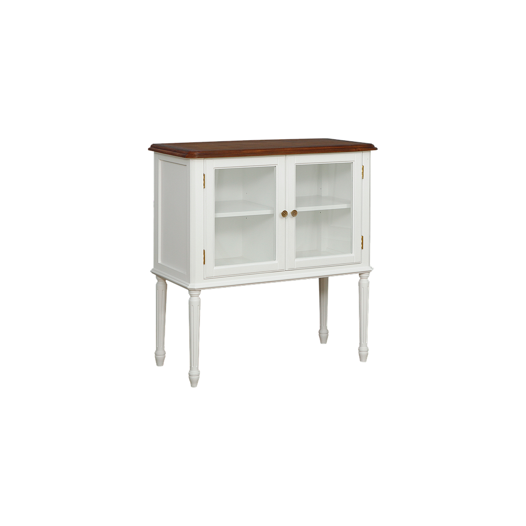 CHOISY - Sideboard L80 x H85 - Brushed white and Washed antic