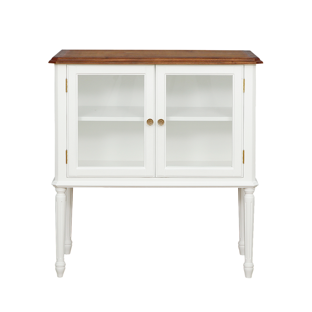 CHOISY - Sideboard L80 x H85 - Brushed white and Washed antic