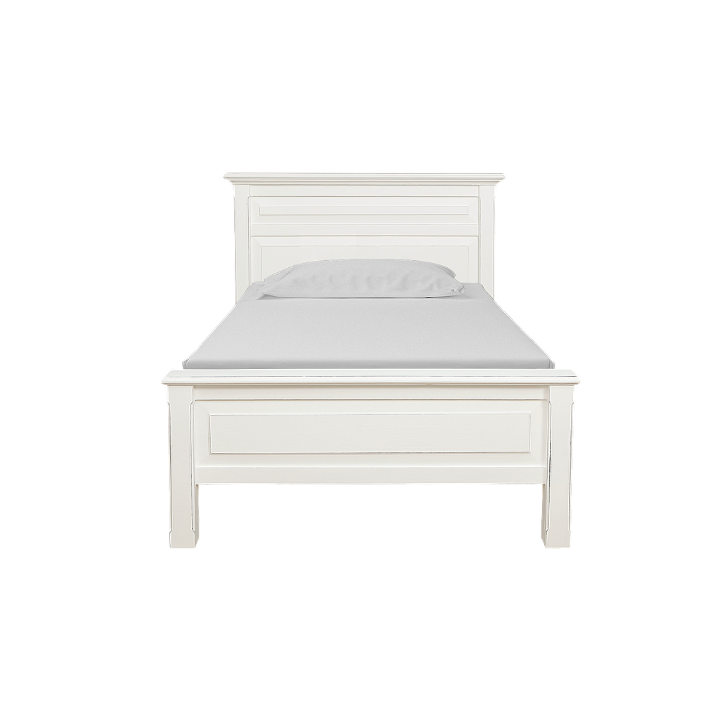 LENS - Single Bed (Mattress 100x200) - Brocante white