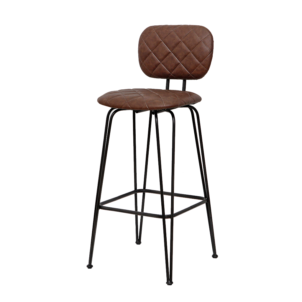 MARVIN - Bar chair H109 - Vintage anthracite and Brown cover
