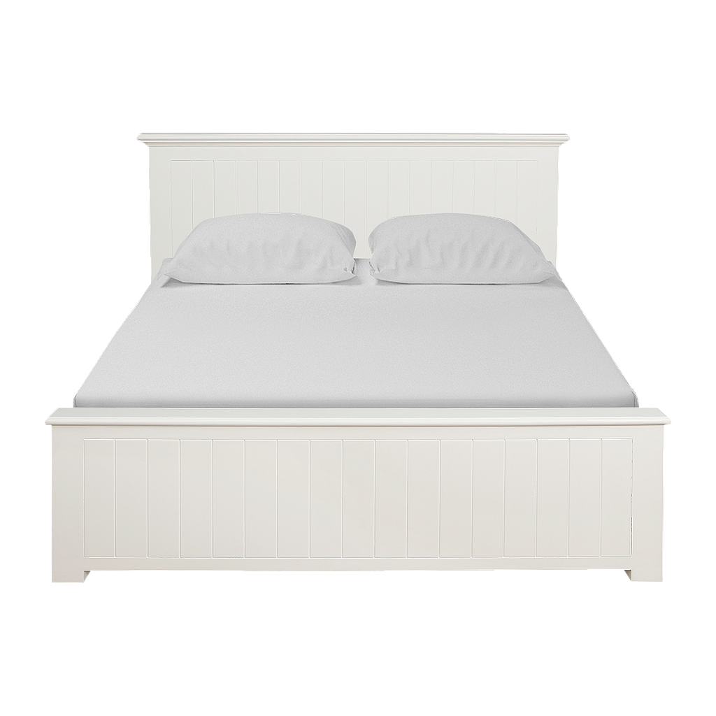NEIL - Queen size bed 160x200 - Brushed white