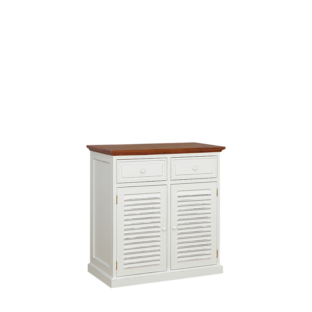TRACY - Bathroom cabinet L83 x H86 - Brocante white and Washed antic