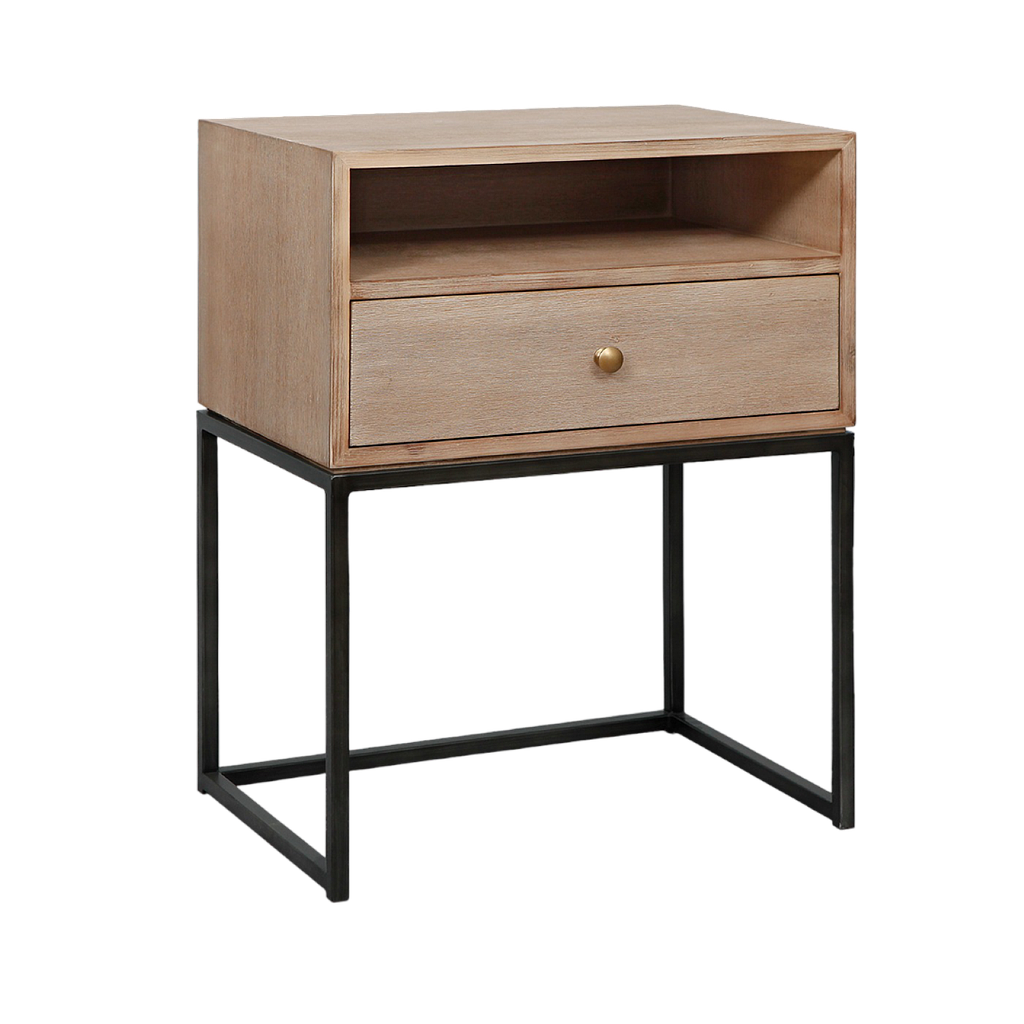 JANA - Bedside table H65 - Toffee and vintage anthracite