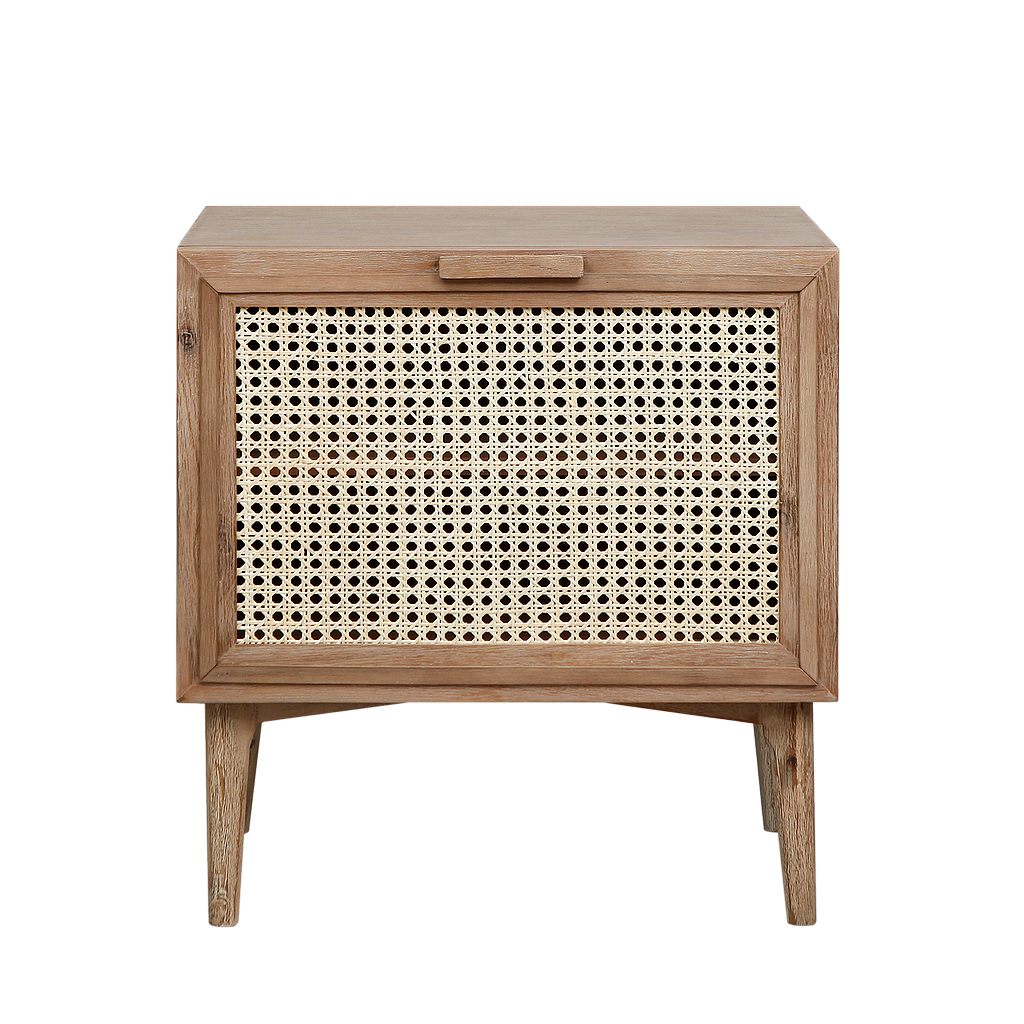 TAHIS - Bedside table H60 - Toffee and natural cane