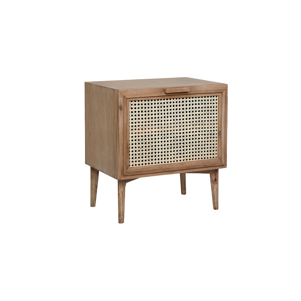 TAHIS - Bedside table H60 - Toffee and natural cane