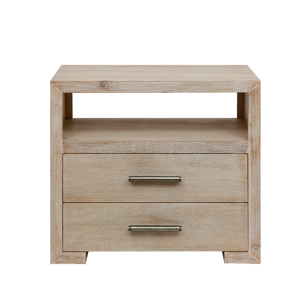 LEANDRE - Bedside table H55 - Whitened acacia