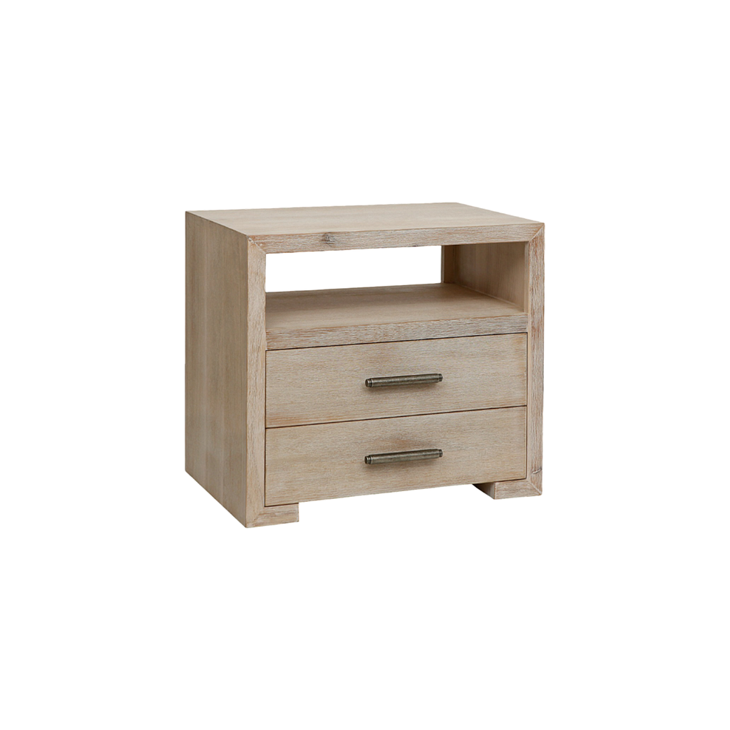 LEANDRE - Bedside table H55 - Whitened acacia