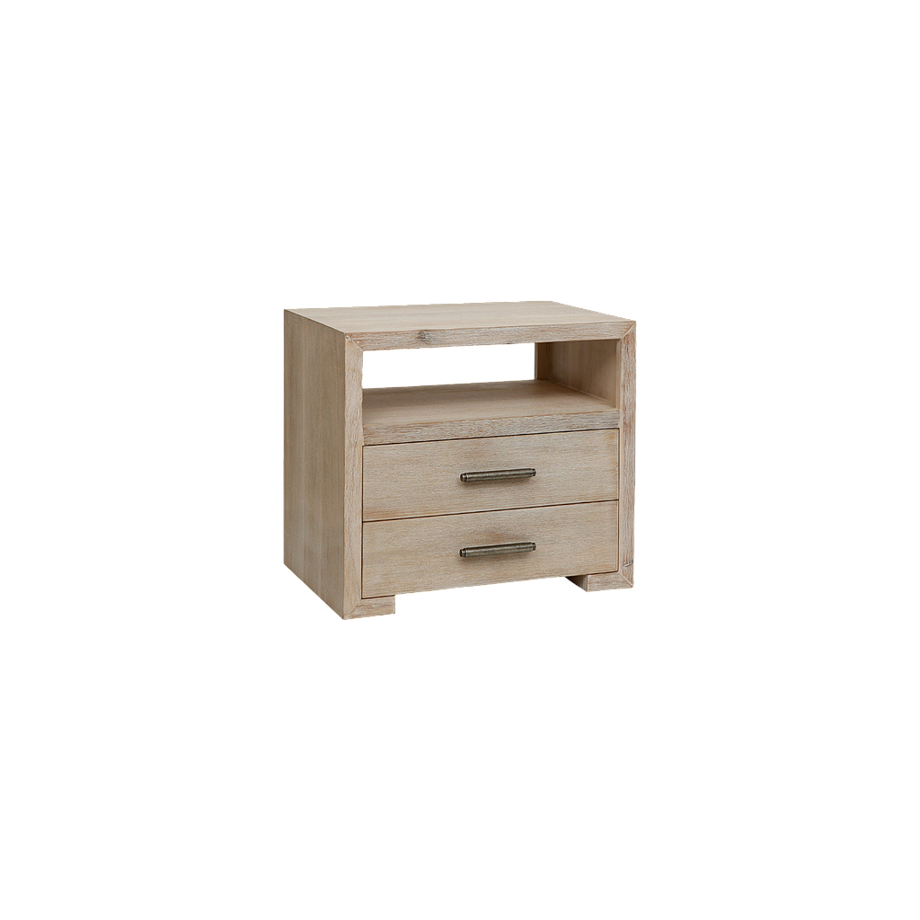 LEANDRE - Bedside table H55 - Whitened acacia
