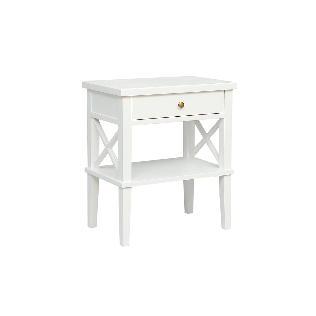 ESTEBAN - Bedside table H65 - White