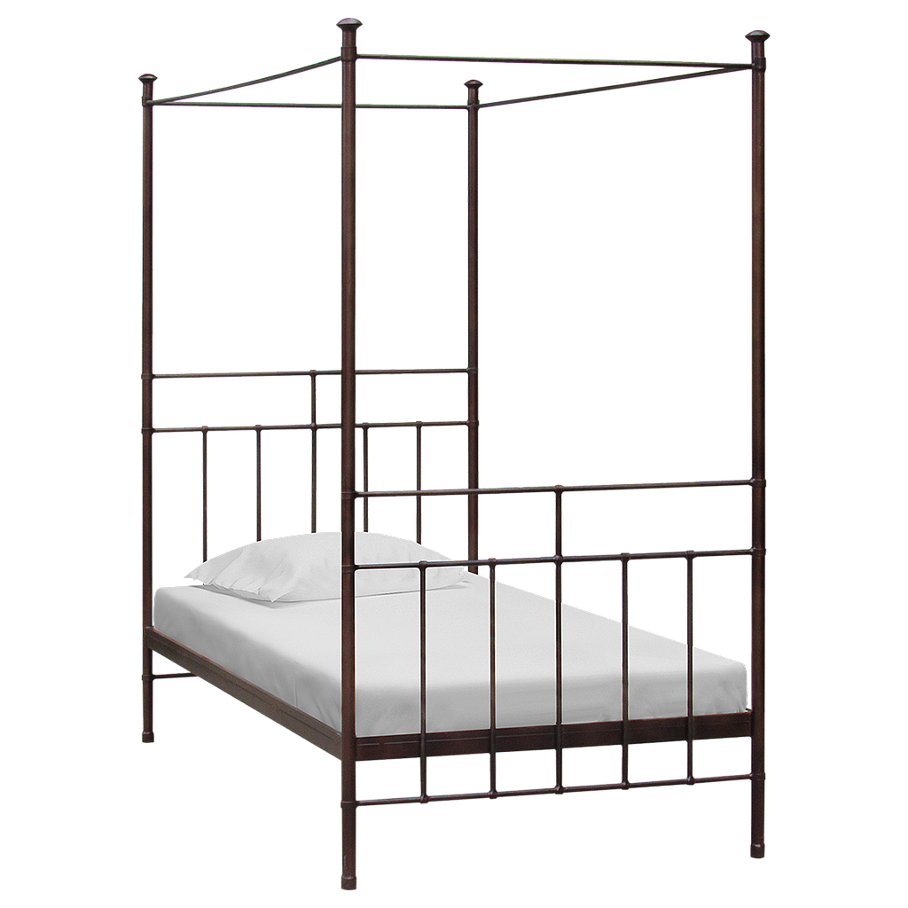 GARDANNE- Metal single size bed (Mattress 100x200) - Burnish