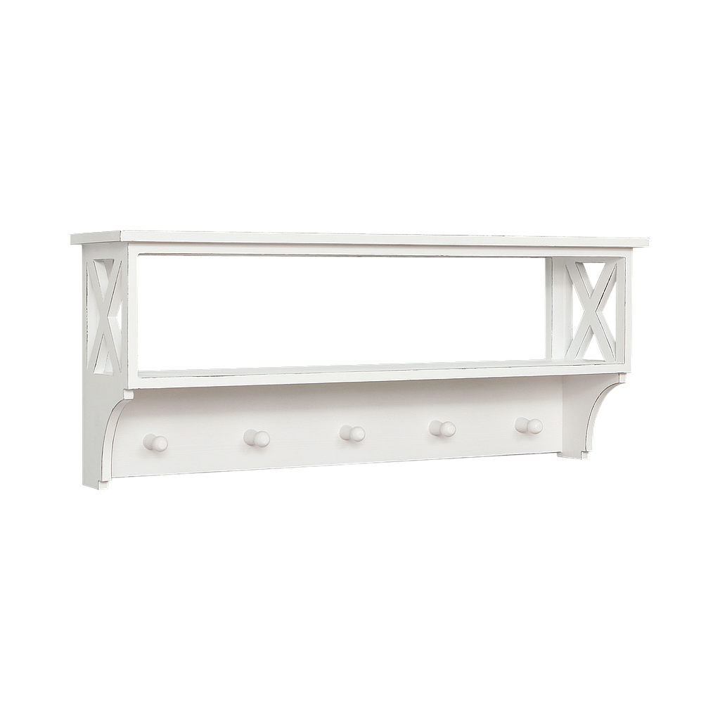PAULA - Coat rack L90 - Brocante white