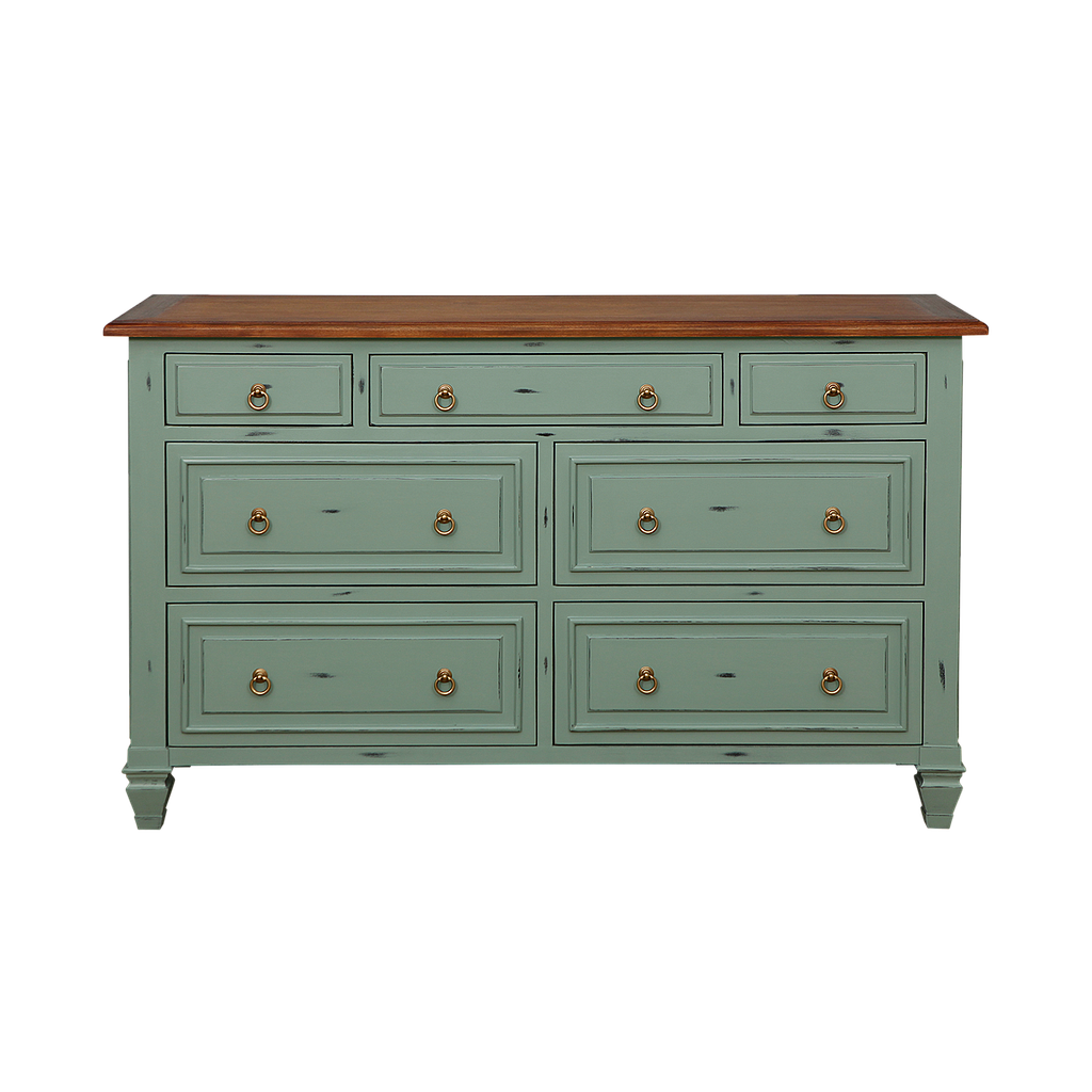 EDYN - Chest of drawers L140 x H85 - Patina mint and Washed antic
