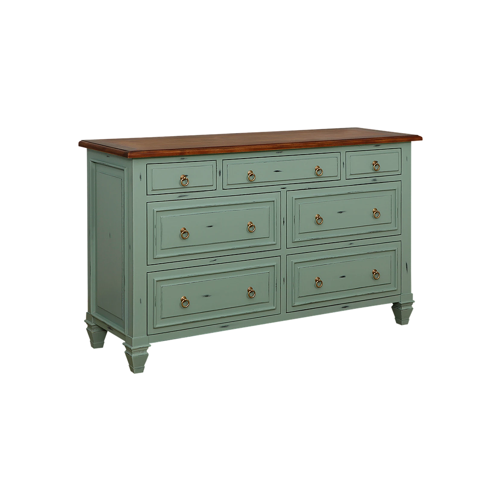 EDYN - Chest of drawers L140 x H85 - Patina mint and Washed antic
