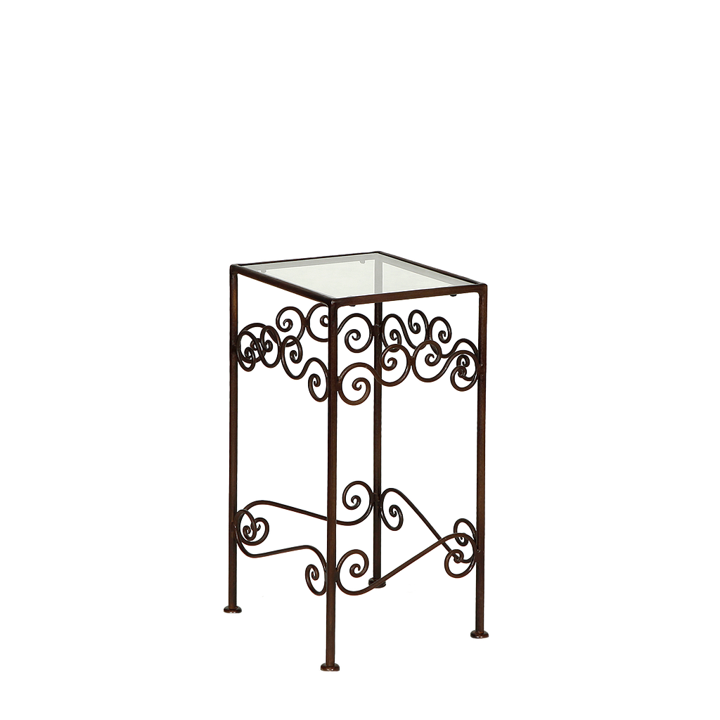KATRIN - Pedestal end table L25 x H50 - Burnish