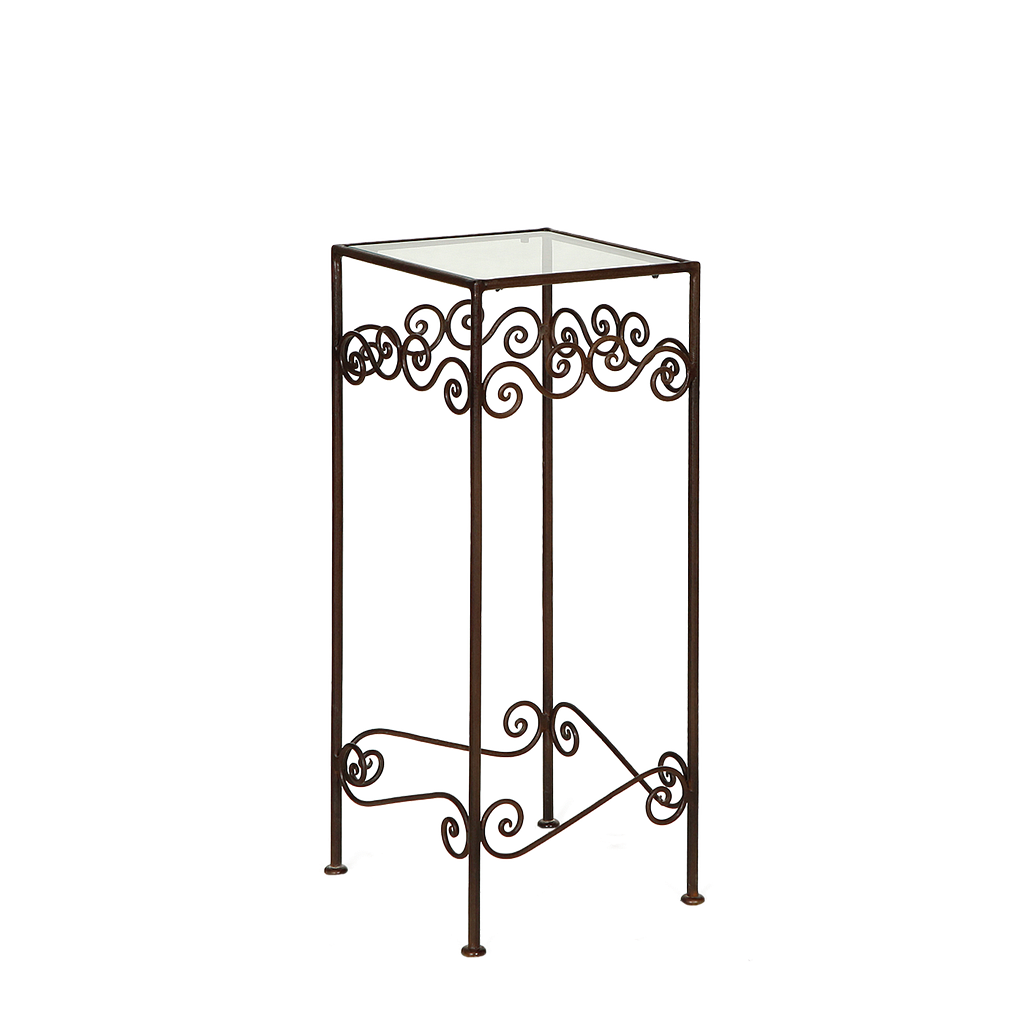 KATRIN - Pedestal end table L28 x H70 - Burnish