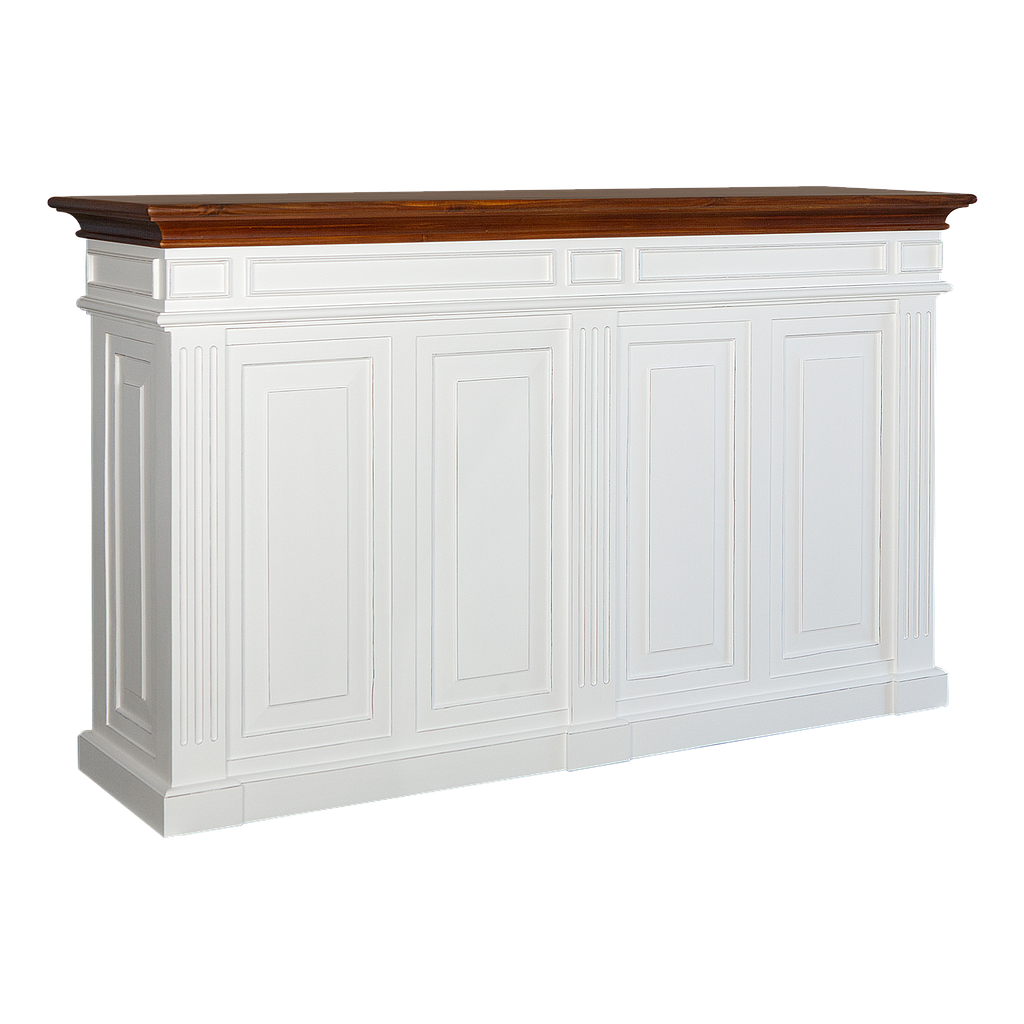 MARTY - Bar unit L183 x H110 - Brocante white and Washed antic