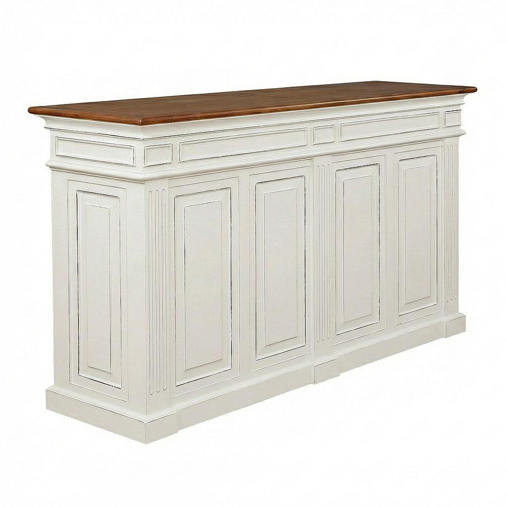 MARTY - Bar unit L183 x H110 - Brocante white and Washed antic