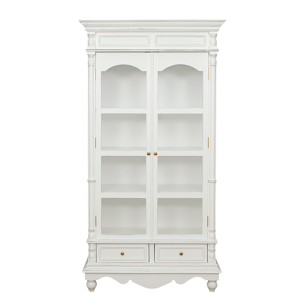 CANDICE - Display cabinet L105 x H200 - Brocante white