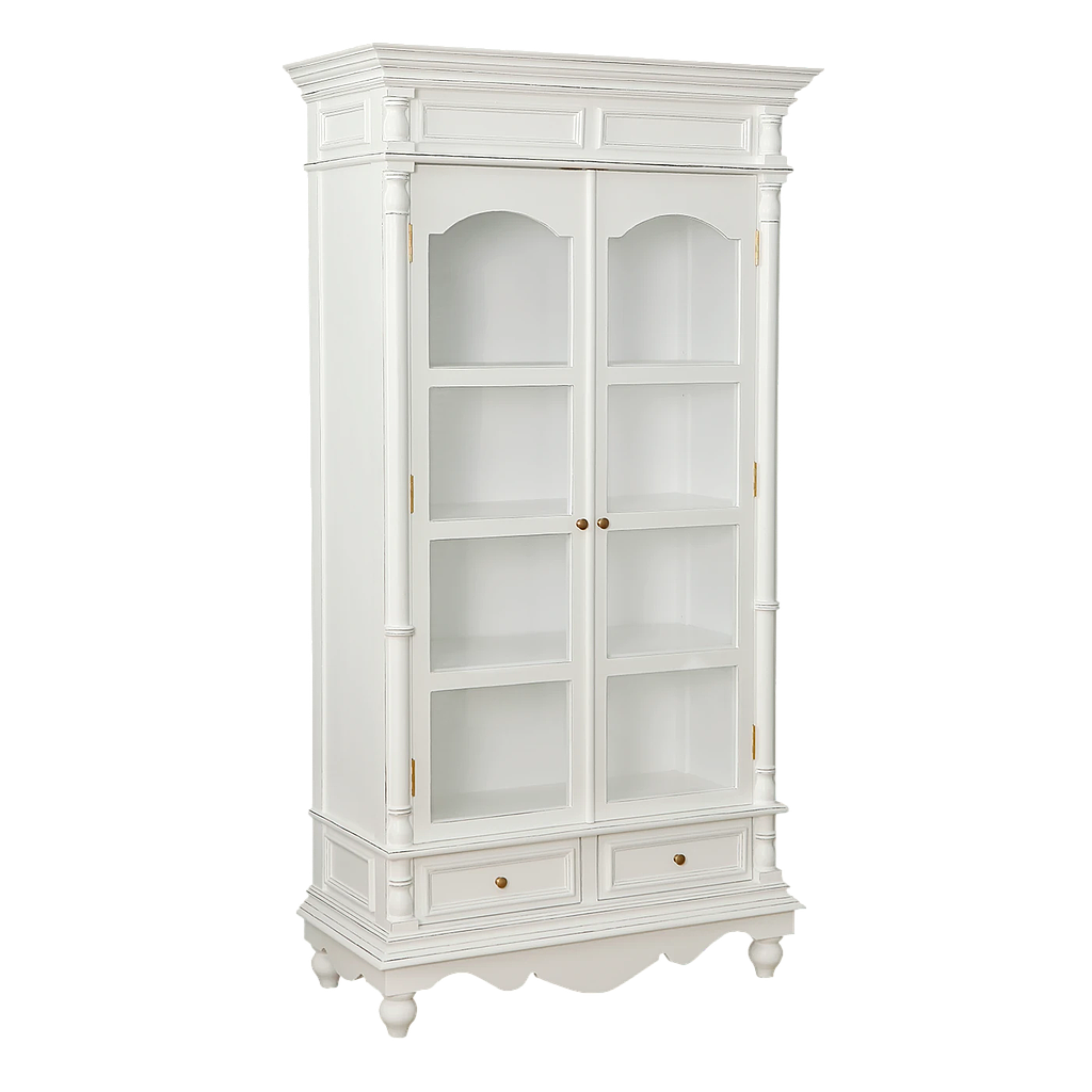 CANDICE - Display cabinet L105 x H200 - Brocante white