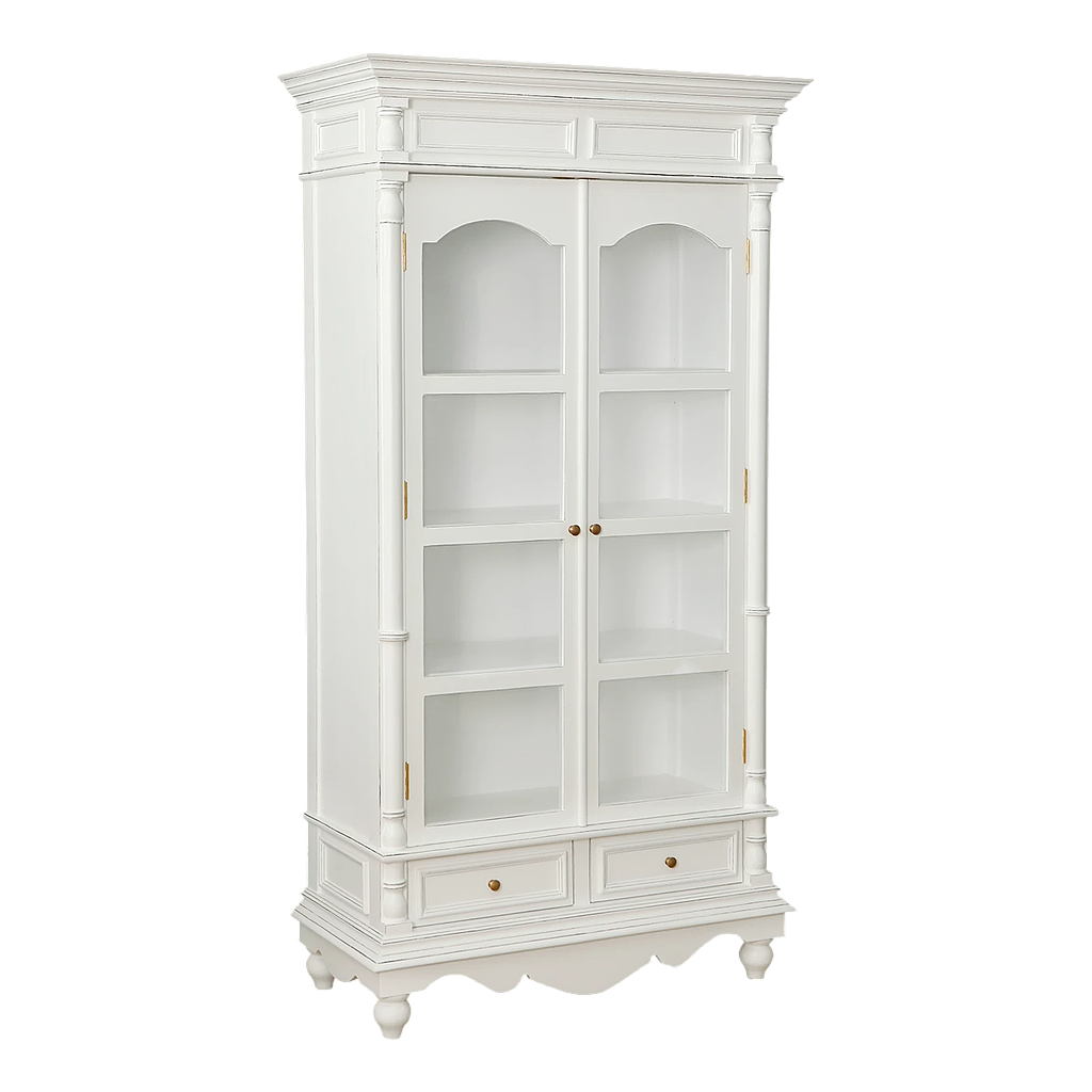 CANDICE - Display cabinet L105 x H200 - Brocante white