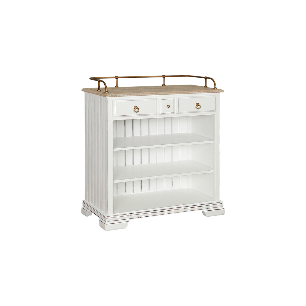ISOLA - Kitchen unit L84 - Brocante white and Whitened acacia