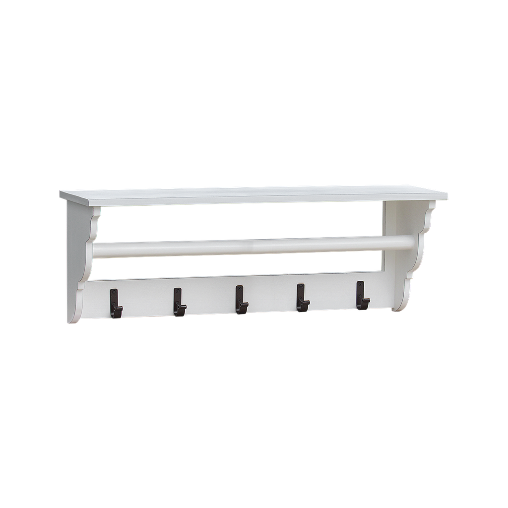EMELINE - Coat rack L80 - Brocante white