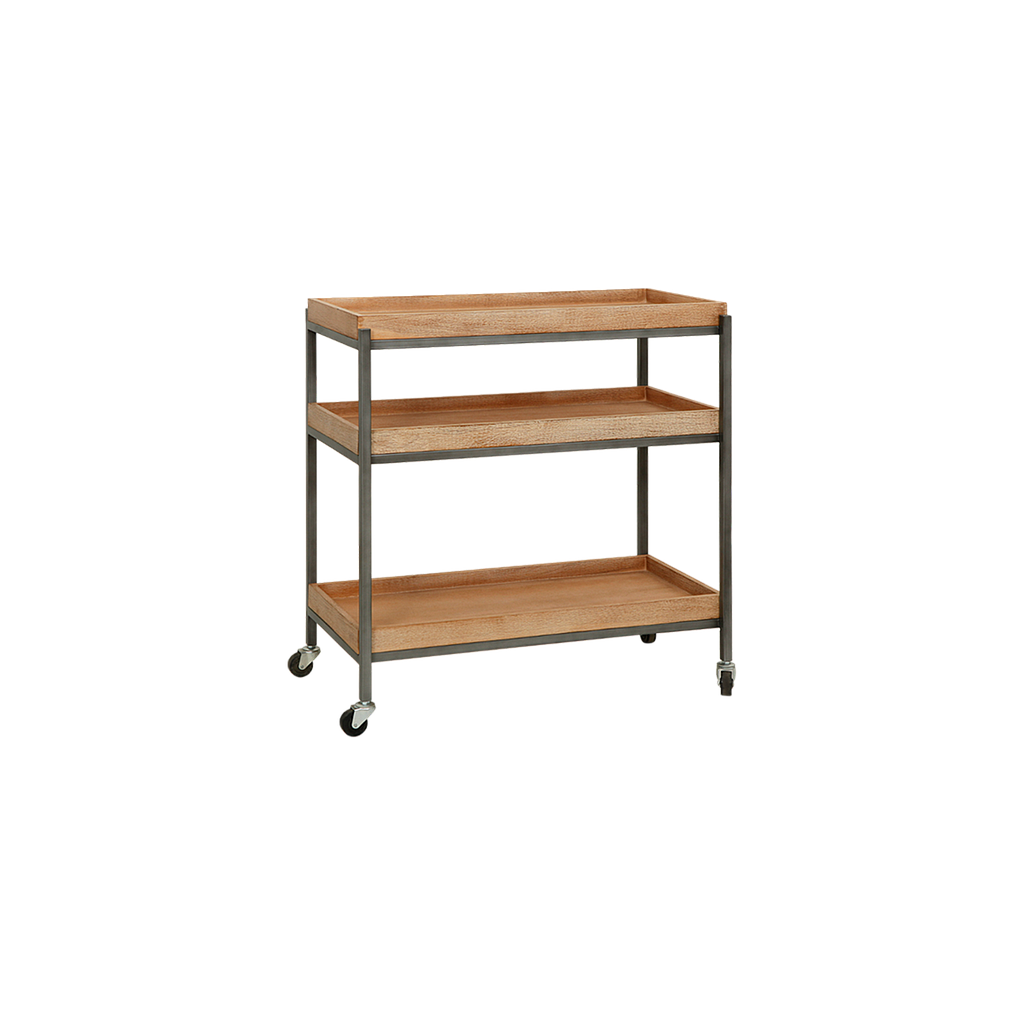 SHARKA - Trolley L80 x H85 - Vintage silver and Toffee