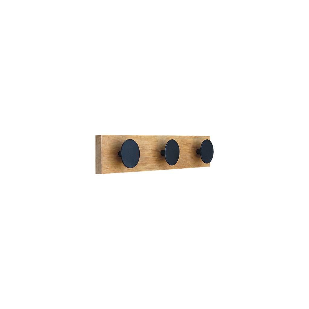 JAY - Hook rail L50 - Natural oak and Matt black