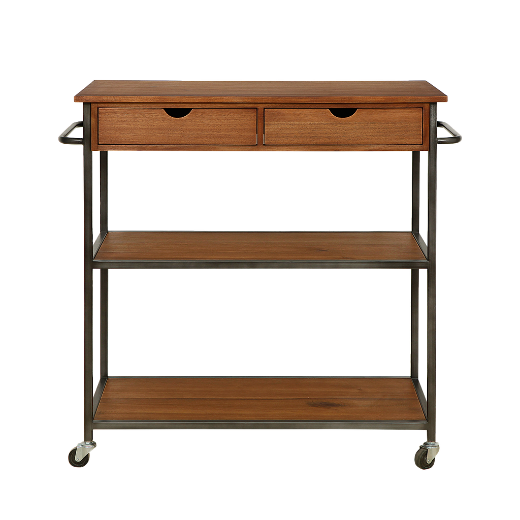 PALMI - Kitchen trolley L100 x H90 - Vintage anthracite and Washed antic