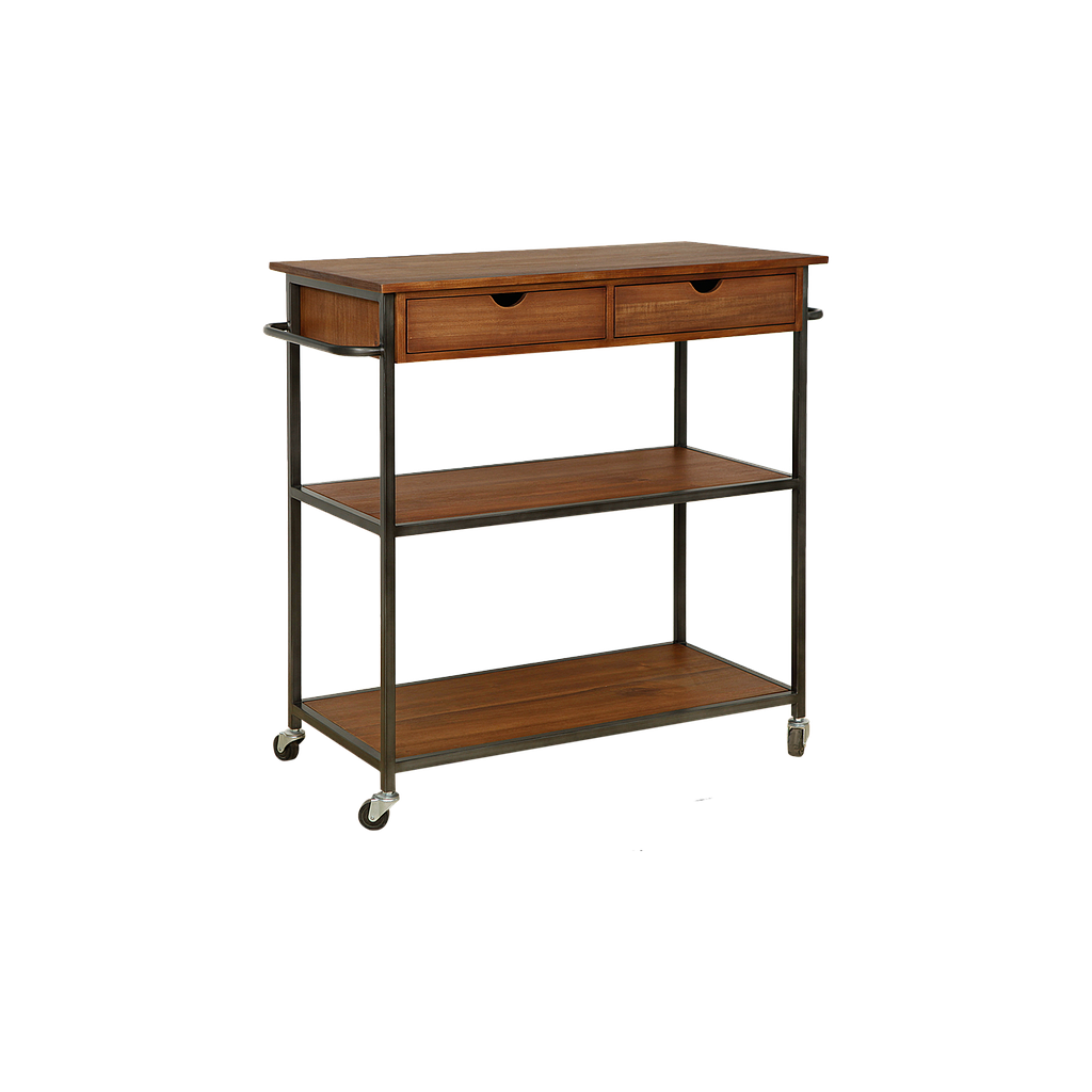 PALMI - Kitchen trolley L100 x H90 - Vintage anthracite and Washed antic