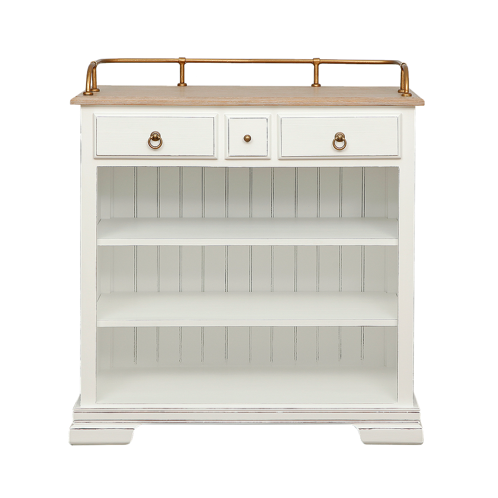 ISOLA - Kitchen unit L84 - Brocante white and Toffee